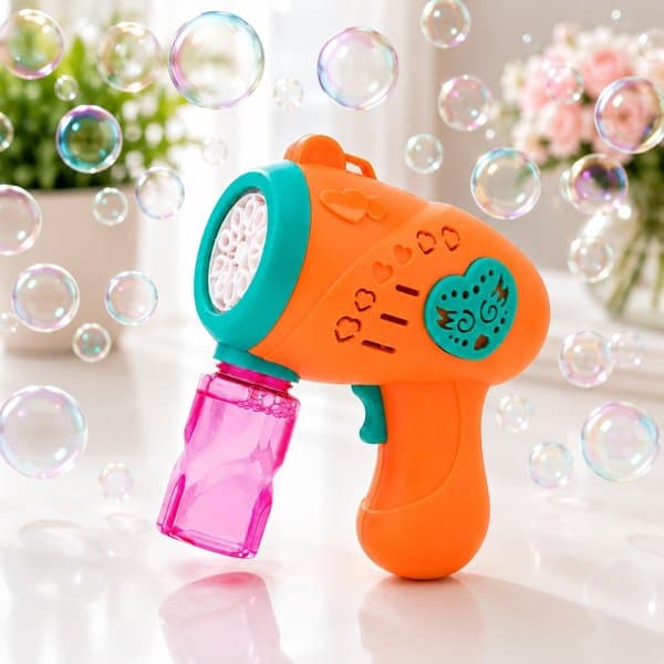 Electric Heart Bubble Gun Toy