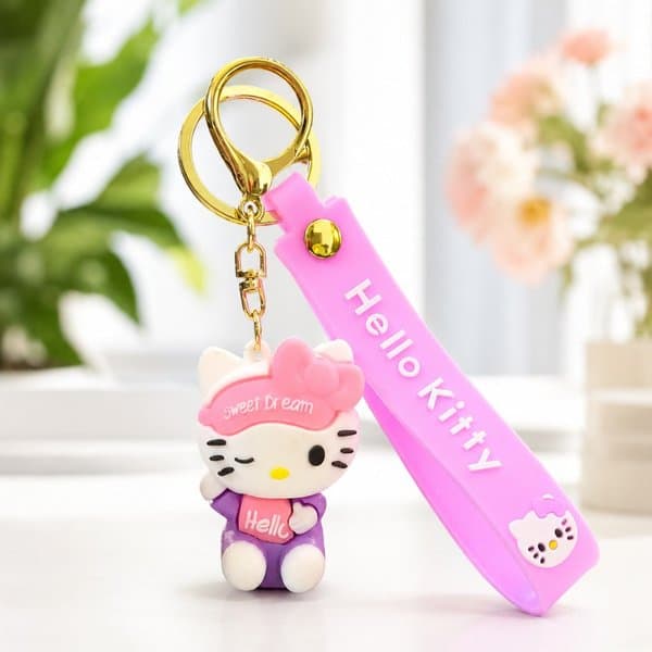 Cute Cat Silicone Keychain - View 2
