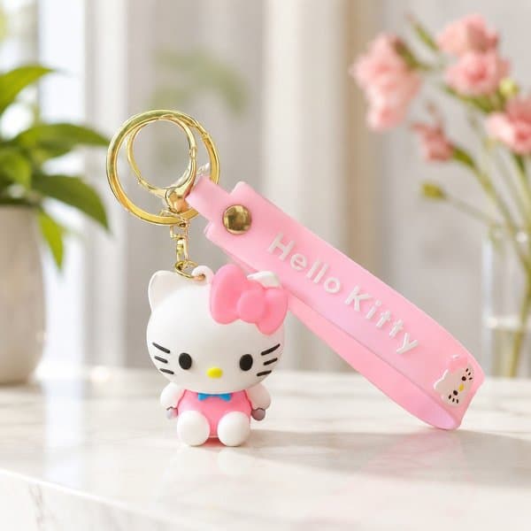 Cute Cat Silicone Keychain - View 3