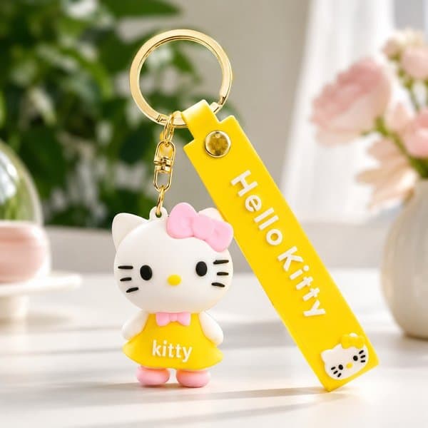 Cute Cat Silicone Keychain - View 4