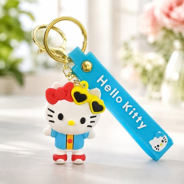 Cute Cat Silicone Keychain - View 5