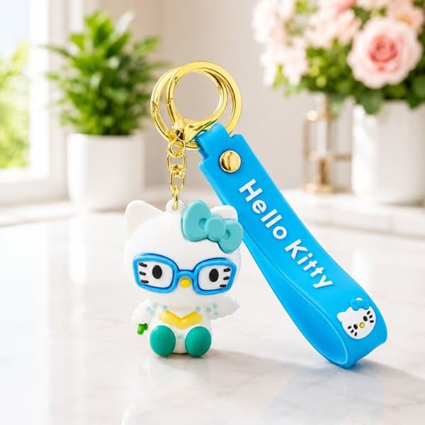 Cute Cat Silicone Keychain - View 6