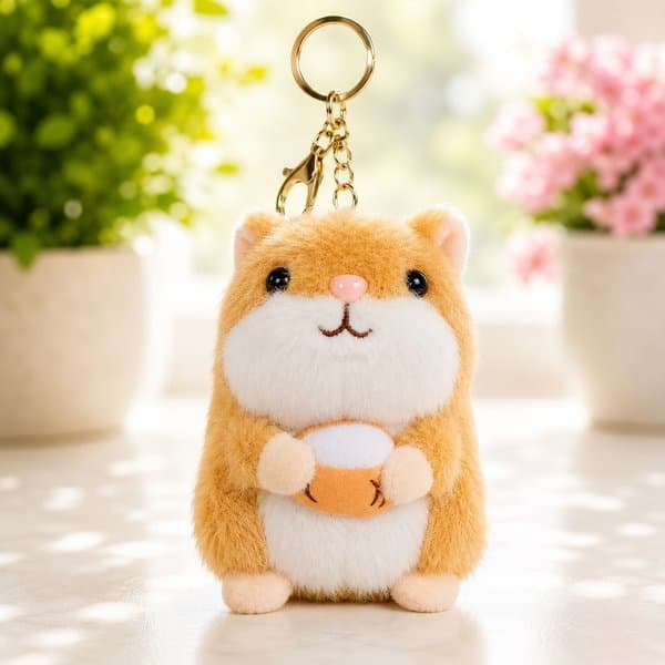 Hamster Plush Keychain - View 2