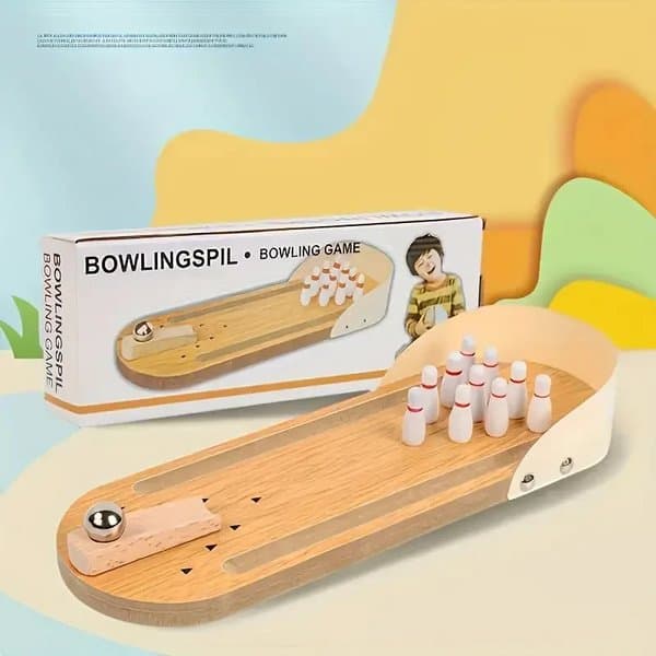 Mini Wooden Bowling Game - View 4