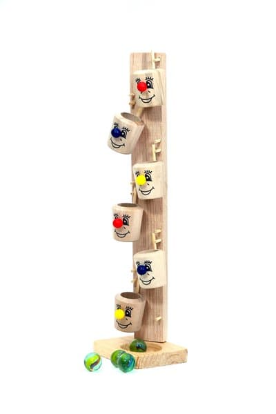 Wooden Clown Goli Drop Toy