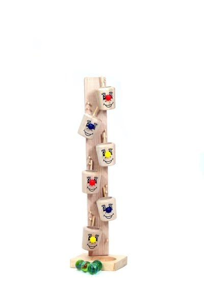 Wooden Clown Goli Drop Toy - View 2
