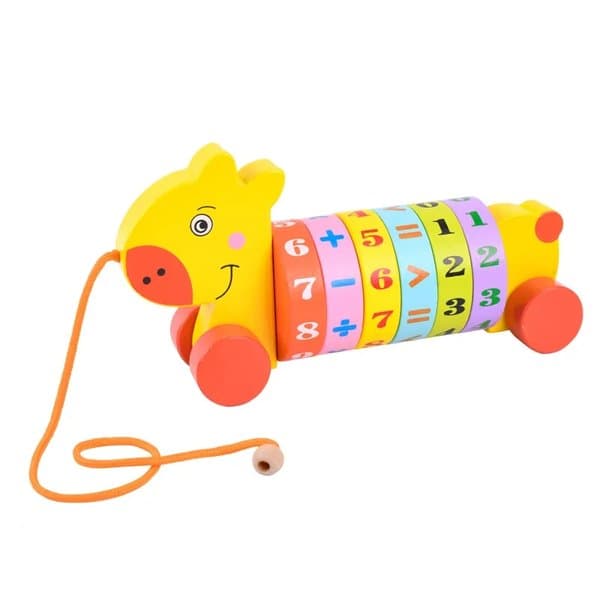 Wooden Pull-Along Math Toy