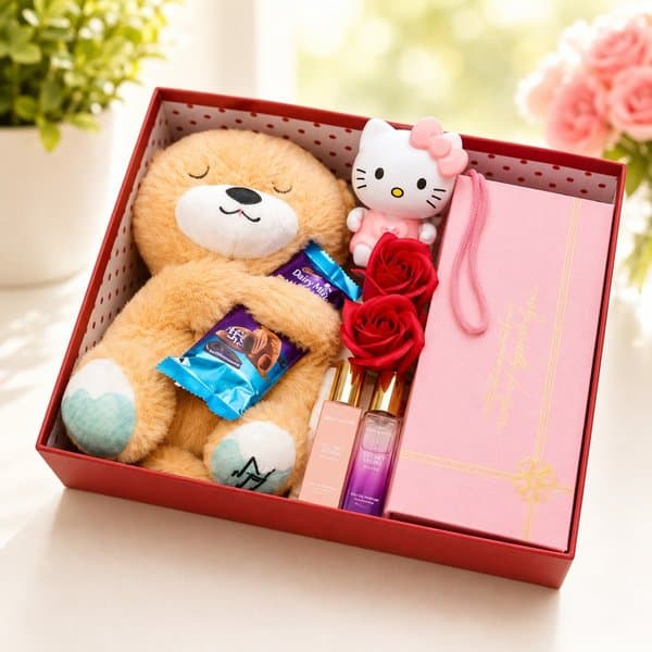 Breathing teddy & Periods Massager Gift Hamper