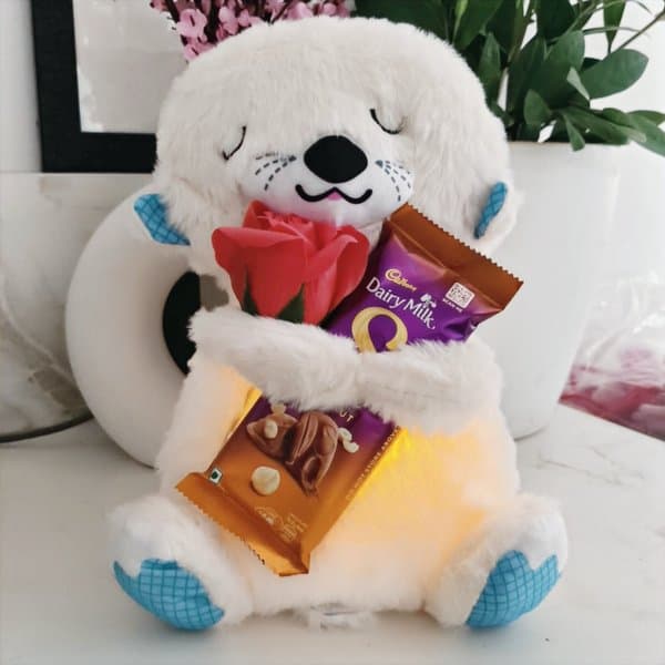 Glow & Hug Breathing Teddy Hamper
